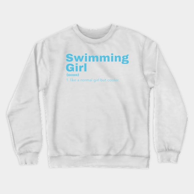 Swimming Girl - Swimming Crewneck Sweatshirt by PsyCave